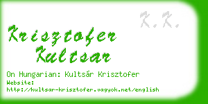 krisztofer kultsar business card