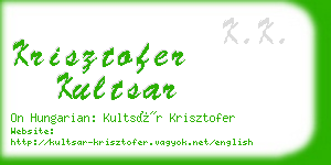 krisztofer kultsar business card